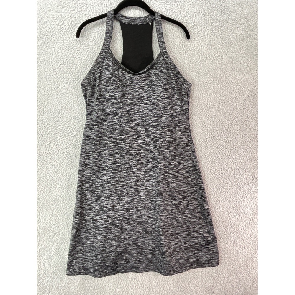 Sleeveless Heathered Gray Mini Dress - Sporty Racerback